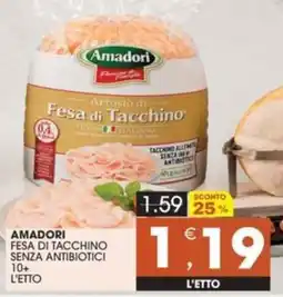 Mercati di Città La Prima Amadori Fesa di Tacchino senza antibiotici offerta