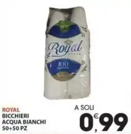 Mercati di Città La Prima Royal bicchieri acqua bianchi offerta