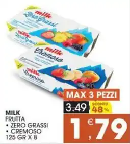 Mercati di Città La Prima Milk frutta zero grassi cremoso offerta