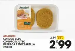Mercati di Città La Prima Amadori cordon bleu con prosciutto di praga e mozzarella offerta
