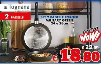 Tognana set 2 padelle forged military green