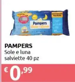 Smoll Pampers Sole e luna salviette offerta