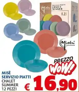 Europlanet Casa Misè servizio piatti chalet summer offerta
