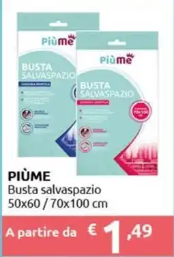 Smoll Piùme busta salvaspazio offerta