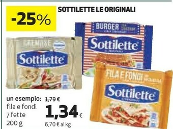 Coop Sottilette offerta