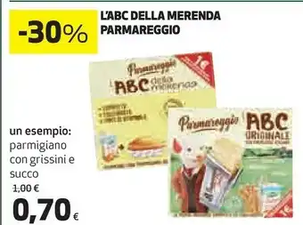 Coop L'abc della merenda con parmigiano reggiano dop e frutta secca offerta