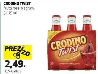 Coop Crodino twist gusto frutti rossi offerta