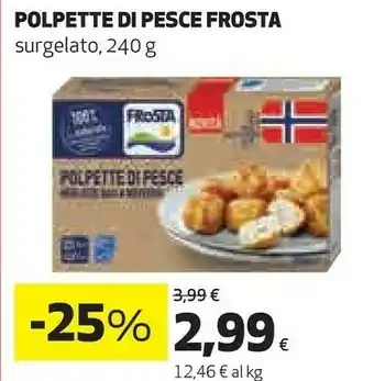 Coop Polpette di pesce surgelato offerta