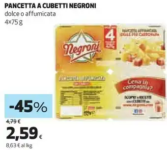 Pancetta affumicata a cubetti