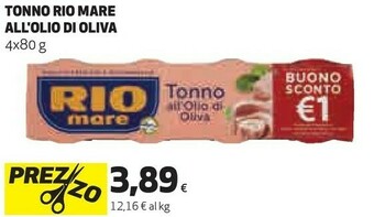 Coop Tonno all'olio di oliva offerta