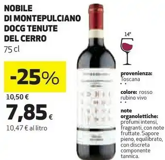 Coop Nobile di montepulciano docg offerta