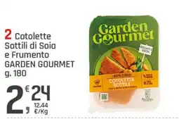Supermercati Dok Cotolette Sottili di Soia e Frumento Garden Gourmet offerta
