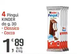 Supermercati Dok Kinder Pinguì offerta