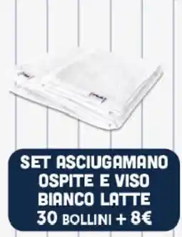 Supermercati Dok Set asciugamano ospite e viso bianco latte offerta