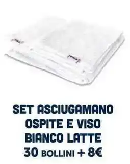 Famila Superstore Set asciugamano ospite e viso bianco latte offerta