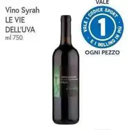 Famila Superstore Vino Syrah Le Vie Dell'Uva offerta
