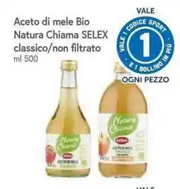 Famila Superstore Aceto di mele Bio Natura Chiama SELEX offerta