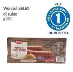 Famila Superstore Würstel SELEX di suino offerta