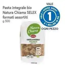 Famila Superstore Pasta integrale bio Natura Chiama SELEX offerta