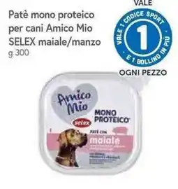 Famila Superstore Paté mono proteico per cani Amico Mio SELEX maiale/manzo offerta