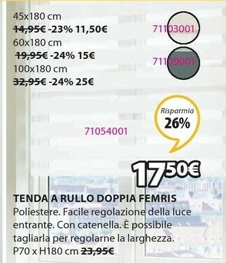 JYSK Tende offerta