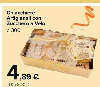 Carrefour Market Chiacchiere artigianali con zucchero a velo offerta