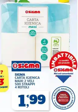 Ok Sigma Sigma carta igienica maxi 2 veli offerta