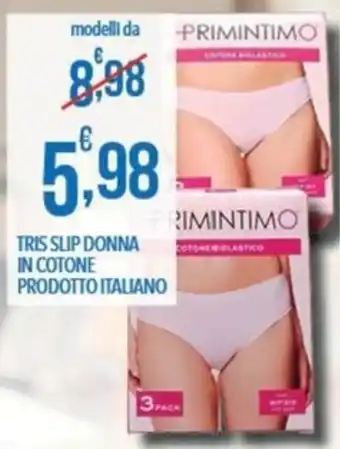 Iper Nonna Isa Tris slip donna in cotone Primintimo offerta