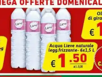 Ipercarni Lieve - acqua minerale naturale frizzante offerta