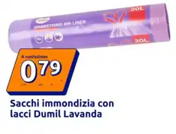 Action Sacchi immondizia con lacci Dumil Lavanda offerta