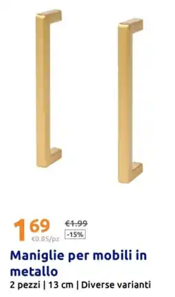 Action Maniglie per mobili in metallo offerta