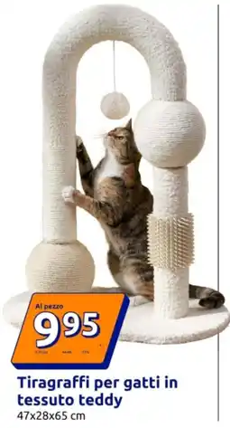 Action Tiragraffi per gatti in tessuto teddy offerta
