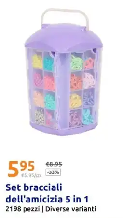 Action Set bracciali dell'amicizia 5 in 1 offerta