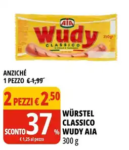Tigros Würstel classico Wudy Aia offerta