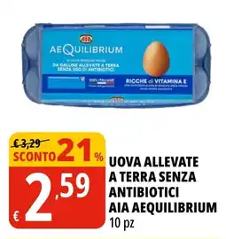 Tigros Uova allevate a terra senza antibiotici AIA Aequilibrium offerta