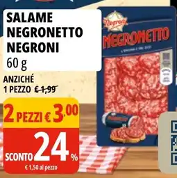 Tigros Salame negronetto negroni offerta