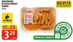 Tigros Bastoncini di pollo panati Tigros offerta