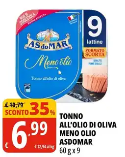 Tigros Tonno all'olio di oliva meno olio asdomar offerta