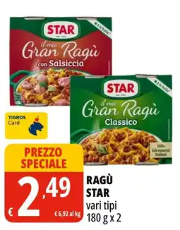 Tigros Ragù Star offerta