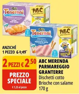 Tigros ABC Merenda Parmareggio Granterre offerta