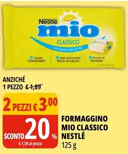 Tigros Formaggino mio classico Nestlé offerta