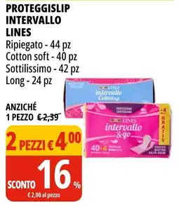 Tigros Proteggislip intervallo lines offerta