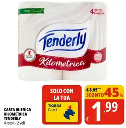 Tigros Carta igienica kilometrica Tenderly offerta