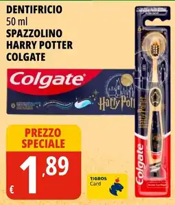 Tigros Dentifricio spazzolino Harry Potter Colgate offerta