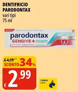 Tigros Dentifricio parodontax offerta