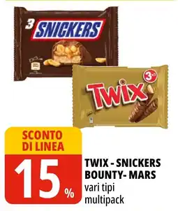 Tigros Twix - Snickers Bounty - Mars offerta
