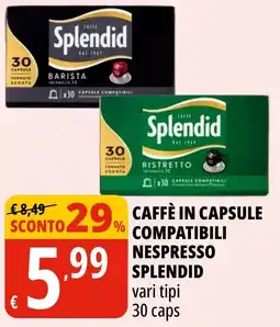 Tigros Caffè in capsule compatibili Nespresso Splendid offerta