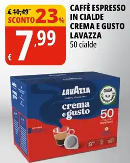 Tigros Caffè espresso in cialde crema e gusto Lavazza offerta