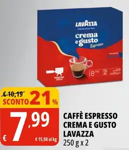 Tigros Caffè espresso crema e gusto Lavazza offerta