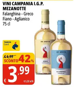 Tigros Vini Campania I.G.P. Mezanotte offerta